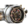 Table clock Home ESPRIT Golden Silver Aeroplane Vintage