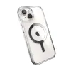 Speck Presidio Perfect-Clear MagSafe - iPhone 17e / 16e / 15 / 14 / 13 Case (Clear / Chrome Finish / Serene Silver)