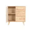 Sideboard Home ESPRIT Natural Metal Rattan Rubber wood 73,5 x 35 x 78 cm