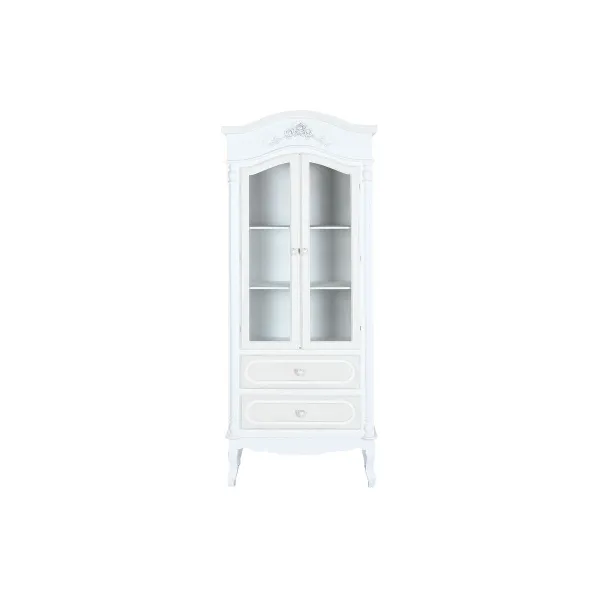 Esittelyteline Home ESPRIT Valkoinen Puu Kristalli 76 x 39 x 193 cm