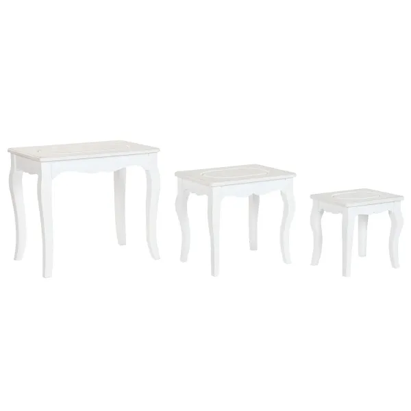 Вспомогательный стол Home ESPRIT Белый Светло-серый 53 x 35 x 47 cm