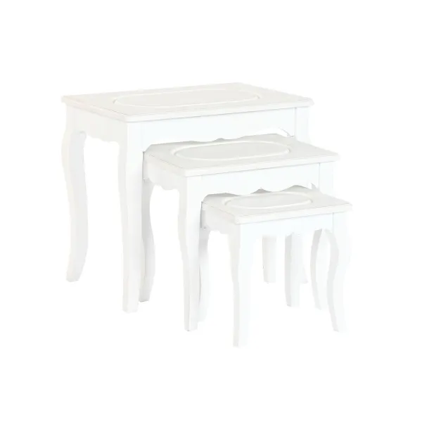 Вспомогательный стол Home ESPRIT Белый Светло-серый 53 x 35 x 47 cm