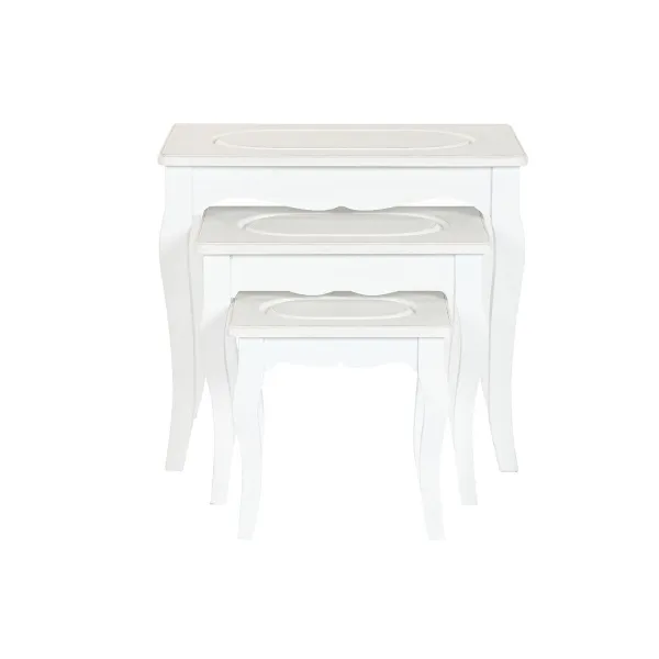 Вспомогательный стол Home ESPRIT Белый Светло-серый 53 x 35 x 47 cm