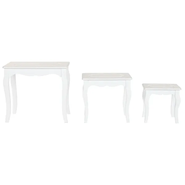 Вспомогательный стол Home ESPRIT Белый Светло-серый 53 x 35 x 47 cm