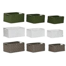 Набор корзин Home ESPRIT Зеленый Серый Кремовый Металл полипропилен 38 x 28 x 17 cm 3 Предметы (3 штук)