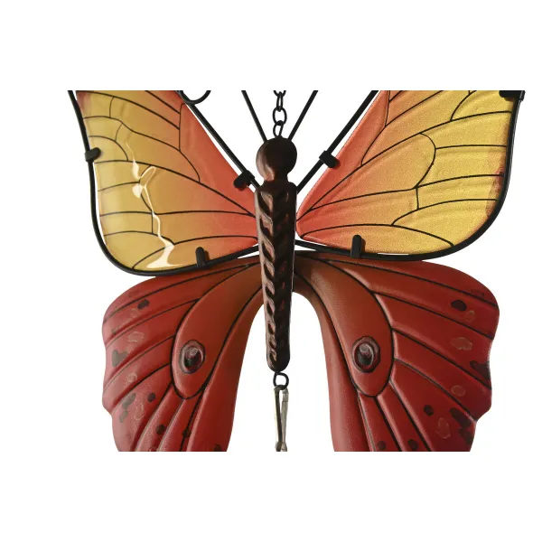 Wall Decoration Home ESPRIT Blue Orange Butterfly Shabby Chic 23 x 13 x 90 cm (2 Units)