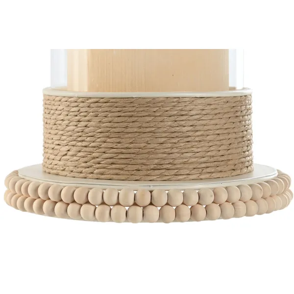 Candleholder Home ESPRIT Light brown Metal Rope 17 x 17 x 23 cm