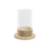 Candleholder Home ESPRIT Light brown Metal Rope 17 x 17 x 23 cm