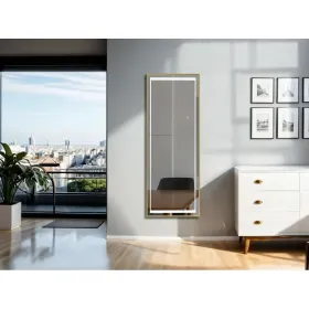 Miegamojo veidrodis Home ESPRIT Auksinis Aliuminis 50 x 0,5 x 150 cm