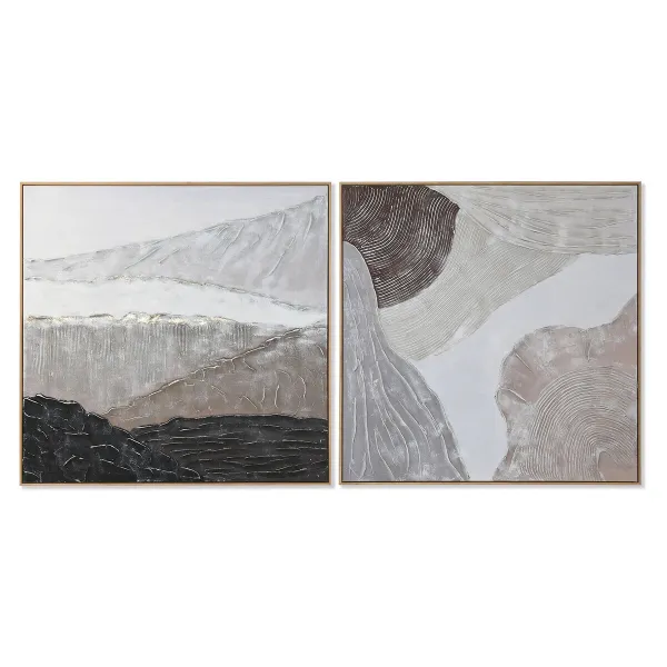 Glezna Home ESPRIT Koks Canvas 123 x 4,3 x 123 cm 122,6 X 4,3 X 122,6 CM