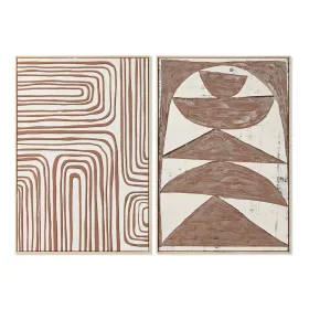 Картина Home ESPRIT Деревянный Полотно 82,6 x 4,3 x 122,6 cm 83 x 4,3 x 123 cm (2 штук)