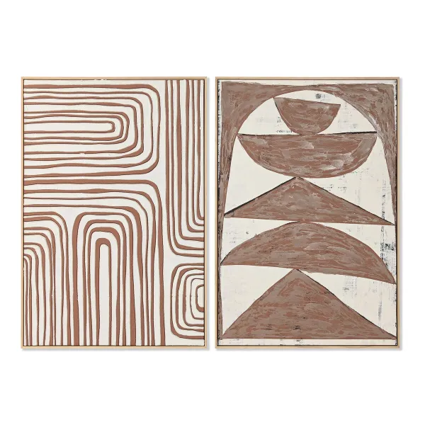 Paveikslas Home ESPRIT Medžio Drobė 82,6 x 4,3 x 122,6 cm 83 x 4,3 x 123 cm (2 vnt.)