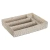 Ruokailuvälinejärjestelijä Home ESPRIT Valkoinen Luonnollinen Bambu 34 x 24 x 6 cm