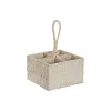 Cutlery basket Home ESPRIT White Natural Bamboo 19 x 19 x 27 cm