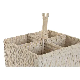 Корзина для столовых приборов Home ESPRIT Белый Натуральный Бамбук 19 x 19 x 27 cm