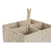 Piederumu grozs Home ESPRIT Balts Dabisks Bambuss 19 x 19 x 27 cm