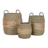 Basket set Home ESPRIT Natural Water hyacinth (3 Pieces)