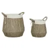 Бельевая корзина Home ESPRIT Белый Натуральный Морские водоросли 43 x 43 x 48 cm (2 штук)