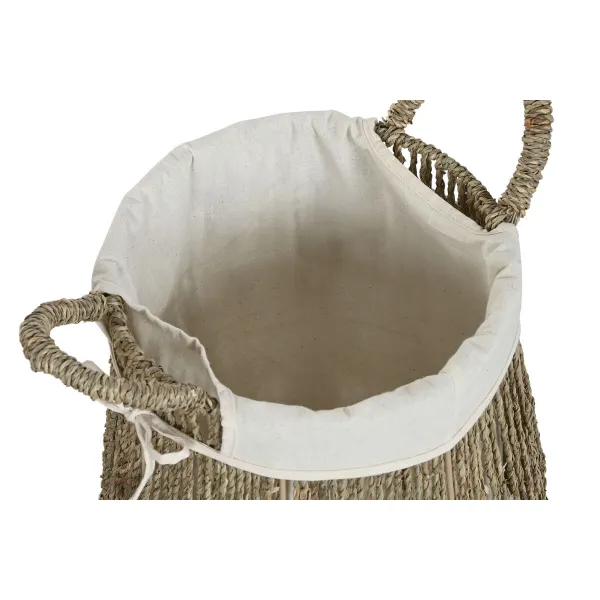 Бельевая корзина Home ESPRIT Белый Натуральный Морские водоросли 43 x 43 x 48 cm (2 штук)