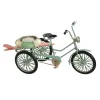 Decorative Figure Home ESPRIT Blue White Green Pink Vintage 26,5 x 12 x 14 cm (3 Units)