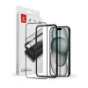 Crong Anti-Bacterial 3D Armor Glass - 9H Full Glue Tempered Glass for iPhone 16 Plus / iPhone 15 Plus + Installation Frame