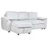 Vuodesohva Home ESPRIT Vaaleanharmaa Moderni 220 x 153 x 88 cm