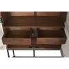 Cupboard Home ESPRIT White Black Metal Mango wood 180 x 40 x 160 cm