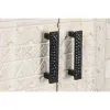Cupboard Home ESPRIT White Black Metal Mango wood 180 x 40 x 160 cm