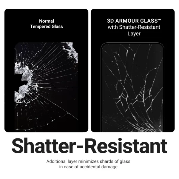 Crong 3D Armor Glass - 9H Full Glue Tempered Glass for iPhone 16 / iPhone 15 + Installation Frame