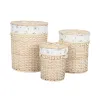 Бельевая корзина Home ESPRIT Натуральный плетеный Shabby Chic 45 x 45 x 55 cm 3 Предметы