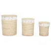 Бельевая корзина Home ESPRIT Натуральный плетеный Shabby Chic 45 x 45 x 55 cm 3 Предметы