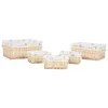 Бельевая корзина Home ESPRIT Натуральный плетеный Shabby Chic 48 x 38 x 22 cm 5 Предметы