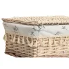 Laundry basket Home ESPRIT Natural wicker Shabby Chic 42 x 33 x 20 cm 3 Pieces