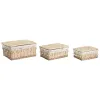 Бельевая корзина Home ESPRIT Натуральный плетеный Shabby Chic 42 x 33 x 20 cm 3 Предметы