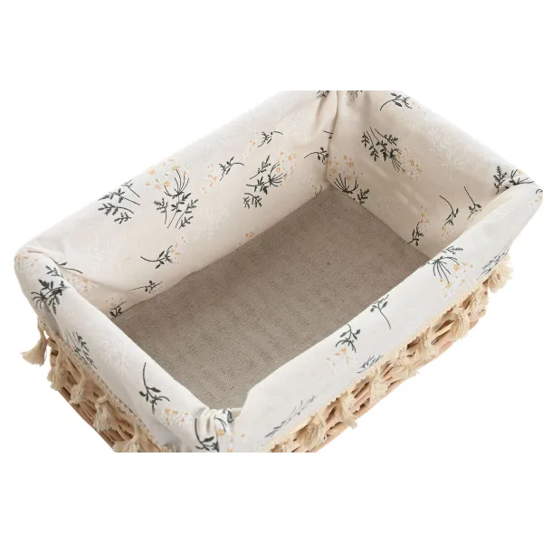 Pyykkikori Home ESPRIT Luonnollinen korihuonekalut Shabby Chic 36 x 25 x 16 cm 4 Kappaletta