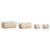 Pyykkikori Home ESPRIT Luonnollinen korihuonekalut Shabby Chic 36 x 25 x 16 cm 4 Kappaletta