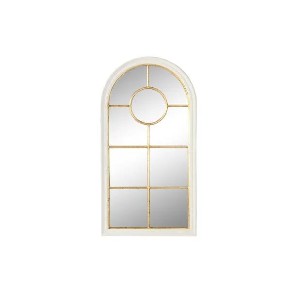Настенное зеркало Home ESPRIT Белый Позолоченный Окно 68 x 4 x 128 cm