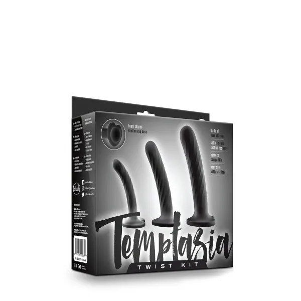 Dildo Blush Temptasia Black 3 Pieces