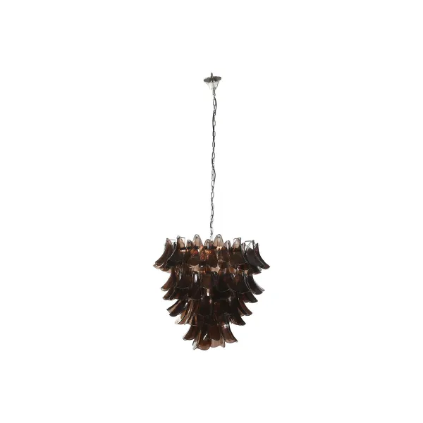 Pakabinamas apšvietimas Home ESPRIT Ruda Sidabras Stiklas Plienas 25 W 80 x 80 x 80 cm