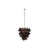 Потолочный светильник Home ESPRIT Коричневый Серебристый Стеклянный Сталь 25 W 80 x 80 x 80 cm
