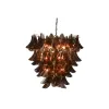 Потолочный светильник Home ESPRIT Коричневый Серебристый Стеклянный Сталь 25 W 80 x 80 x 80 cm