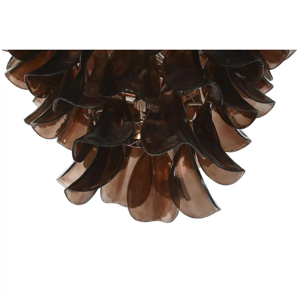 Pakabinamas apšvietimas Home ESPRIT Ruda Sidabras Stiklas Plienas 25 W 80 x 80 x 80 cm