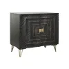 Устройство Home ESPRIT Чёрный Позолоченный Металл Древесина манго 81 x 45 x 75 cm