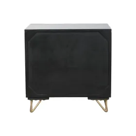 Nightstand Home ESPRIT Black Golden 50 x 40 x 50 cm