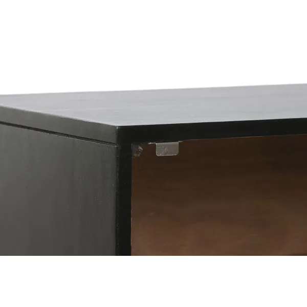 Naktsskapītis Home ESPRIT Melns Bronza 50 x 40 x 50 cm