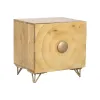 Ночной столик Home ESPRIT Позолоченный Натуральный 50 x 40 x 50 cm