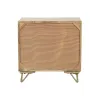 Ночной столик Home ESPRIT Позолоченный Натуральный 50 x 40 x 50 cm
