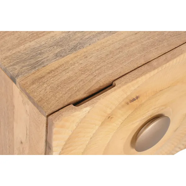 Ночной столик Home ESPRIT Позолоченный Натуральный 50 x 40 x 50 cm