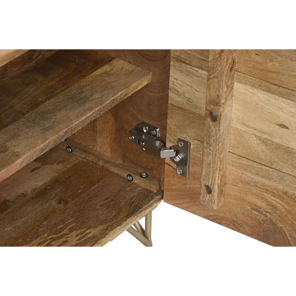 Ночной столик Home ESPRIT Позолоченный Натуральный 50 x 40 x 50 cm