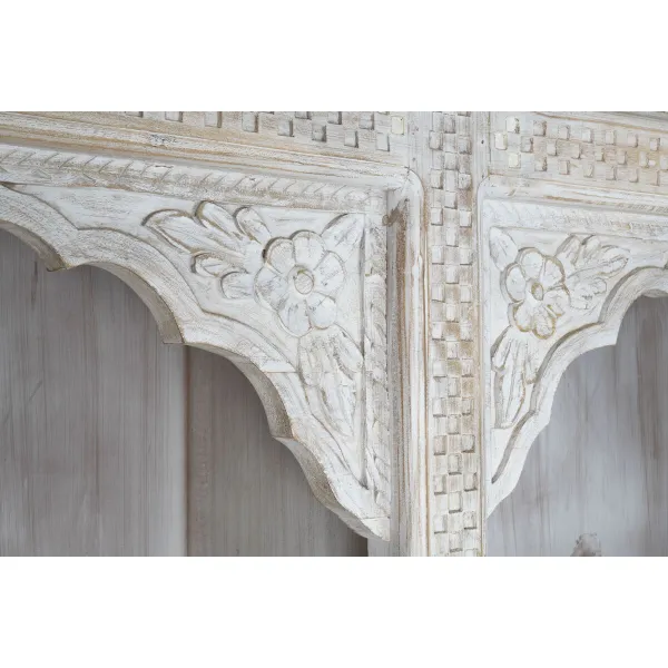 Plaukti Home ESPRIT Balts Mango koks Koks MDF 180 x 40 x 200 cm